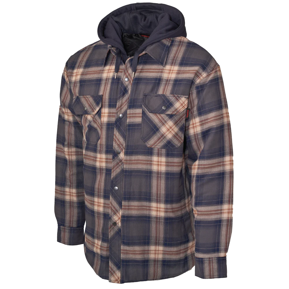 Tough Duck Front Quilted Hooded Flannel Jacket