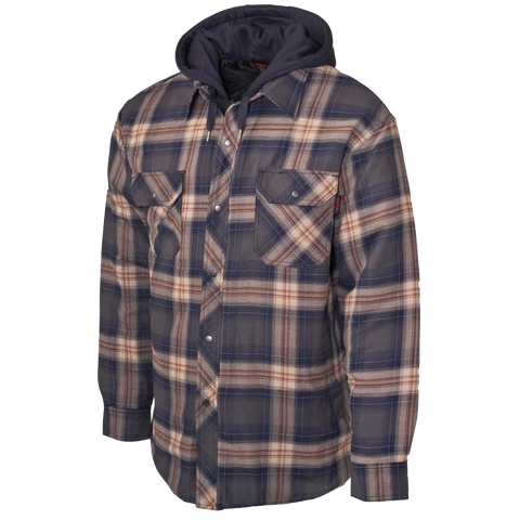 Tough Duck Front Quilted Hooded Flannel Jacket